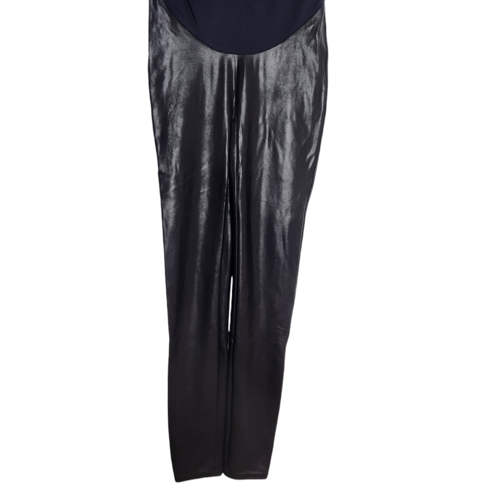 SPANX Faux Leather Leggings Mama Waistband - Picture 5 of 14